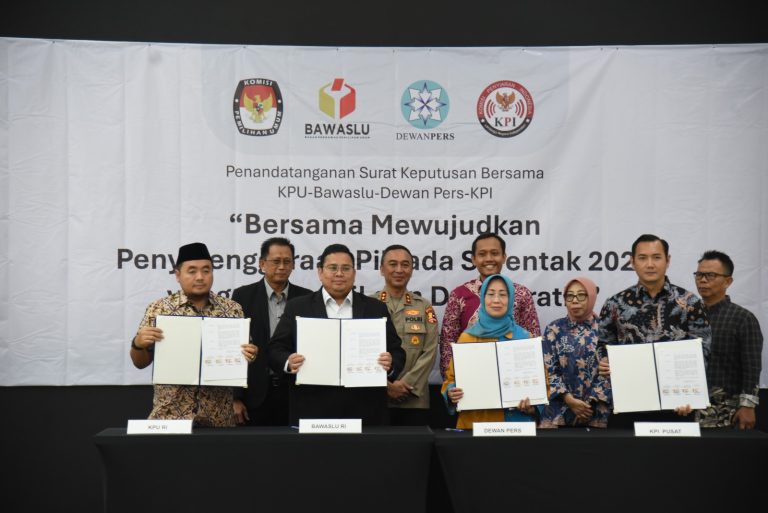 Polri, KPU, Bawaslu, KPI, dan Dewan Pers Optimalisasi Pengawasan dalam Pilkada 2024